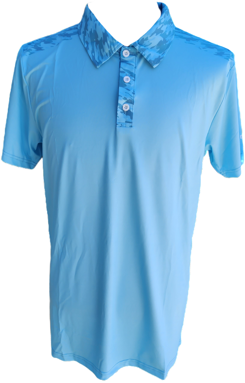 Mudball Golf - Men's Golf Shirt - Blue Camo