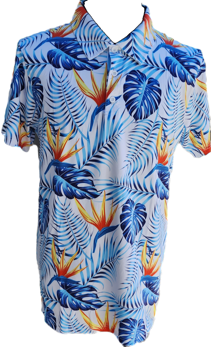 Mudball Golf - Men's Golf Shirt - Paradise