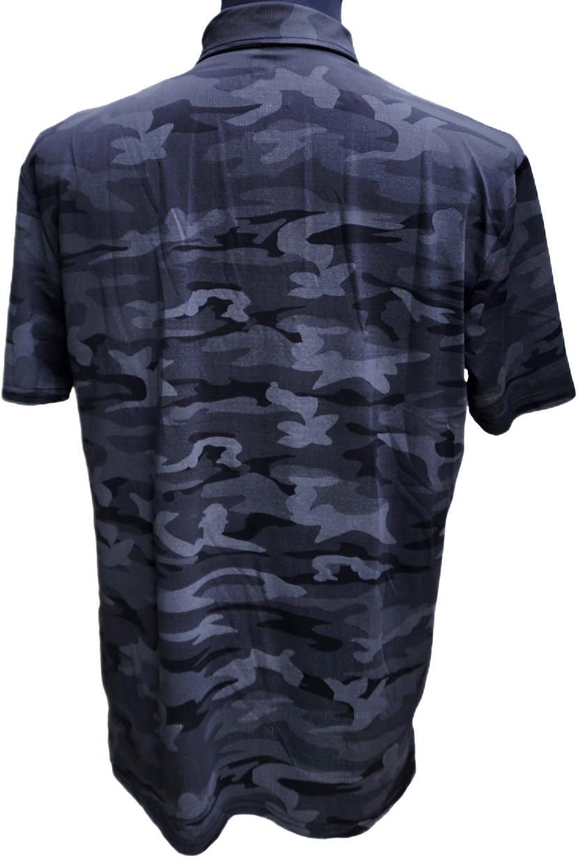 Mudball Golf - Men's Golf Shirt - Black Camo