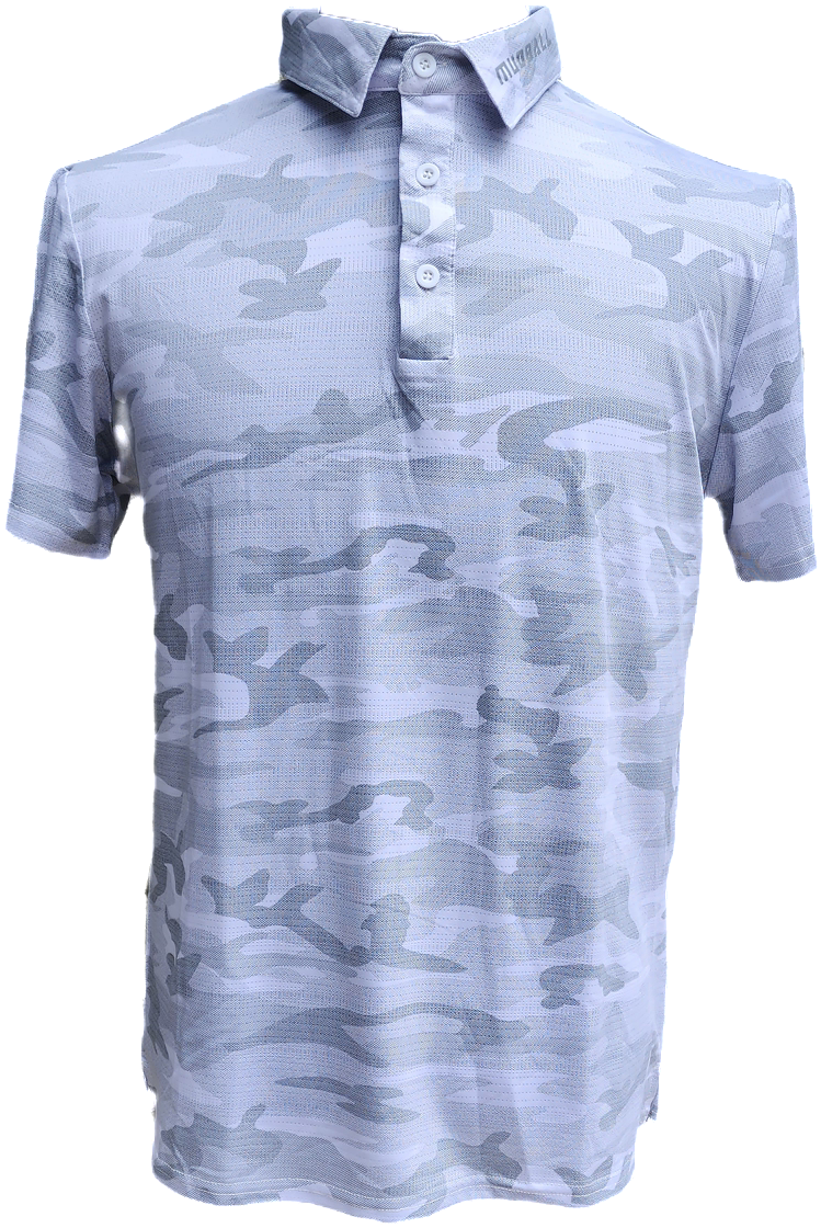 Mudball Golf - Men's Golf Shirt - White Camo