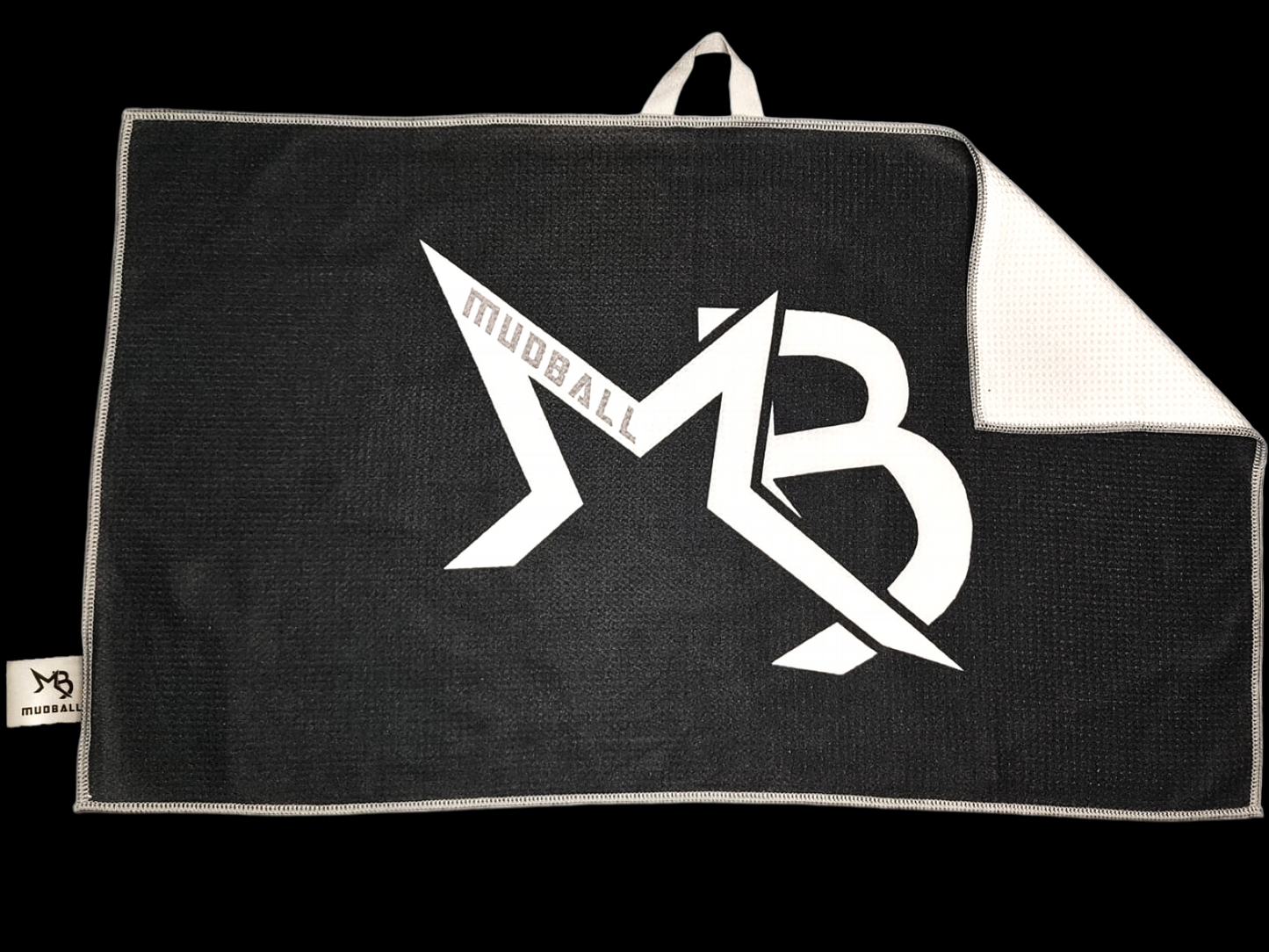 Golf Towel~Tour towel~Black/Grey border